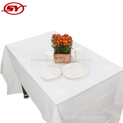 Tablecloth branco personalizado de PEVA